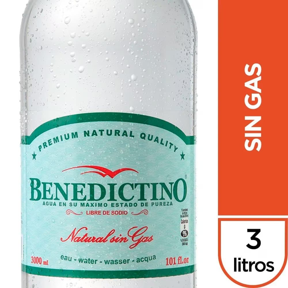 AGUA BENEDICTINO DE 3 LITROS S/G