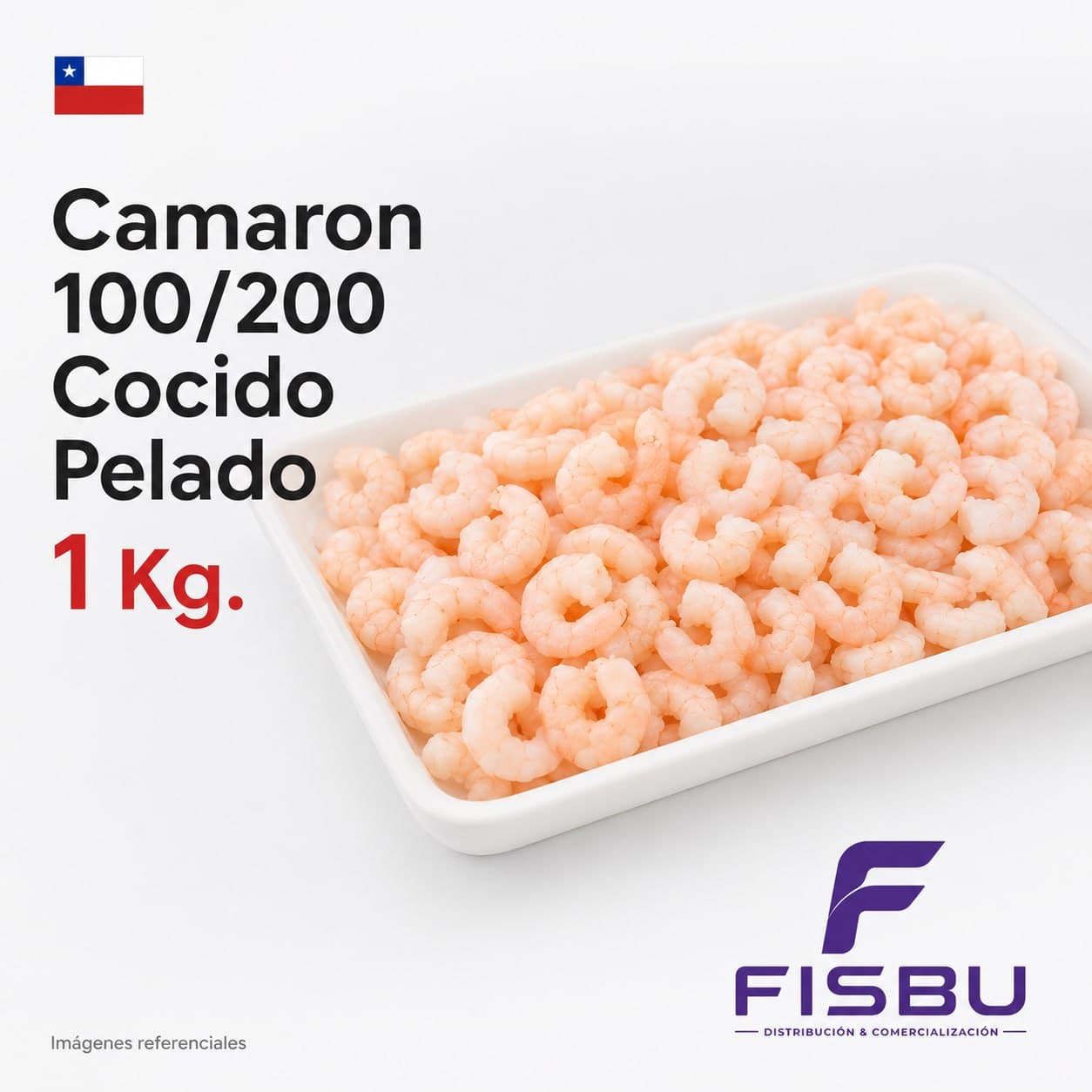 Camaron 100/200 Cocido Pelado 1 Kg