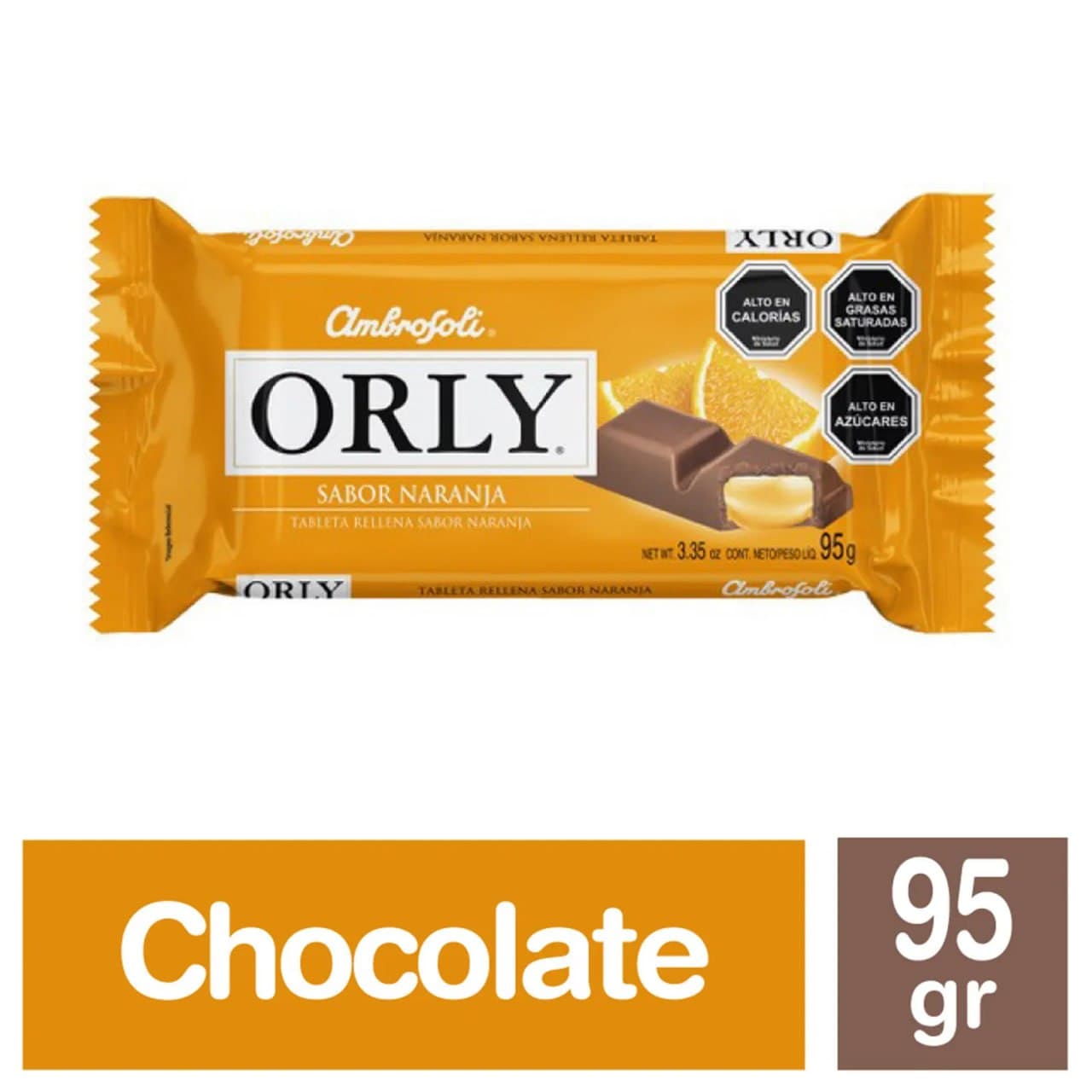 Chocolate Orly Sabor Naranja 95 Gr