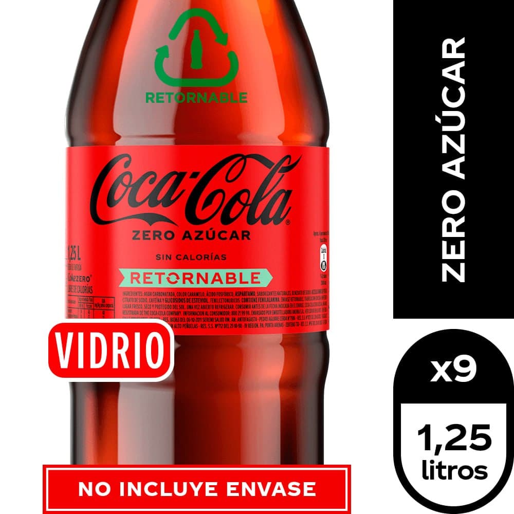 Coca Cola Zero 1,25 Lts. Retornable