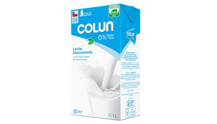 Leche descremada colun