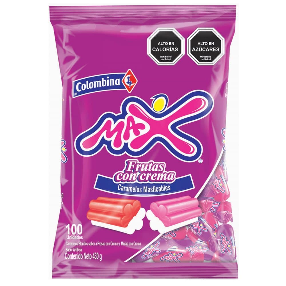 MASTICABLES MAX FRUTAS CON CREMA