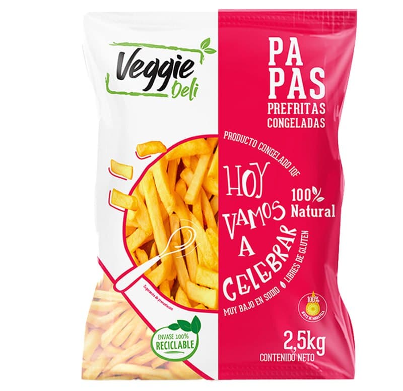 Papa prefritas veggie 13X13