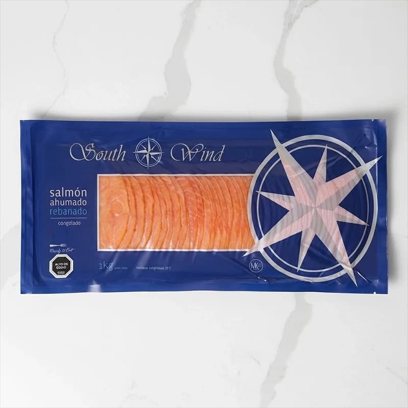Salmón Ahumado Rebanado Congelado SouthWind 1 Kg
