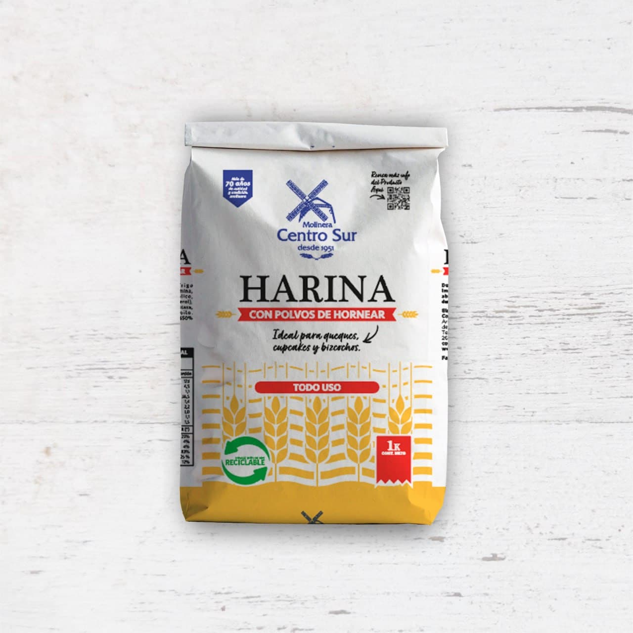 Harina Centro Sur Con Polvos 1 kg