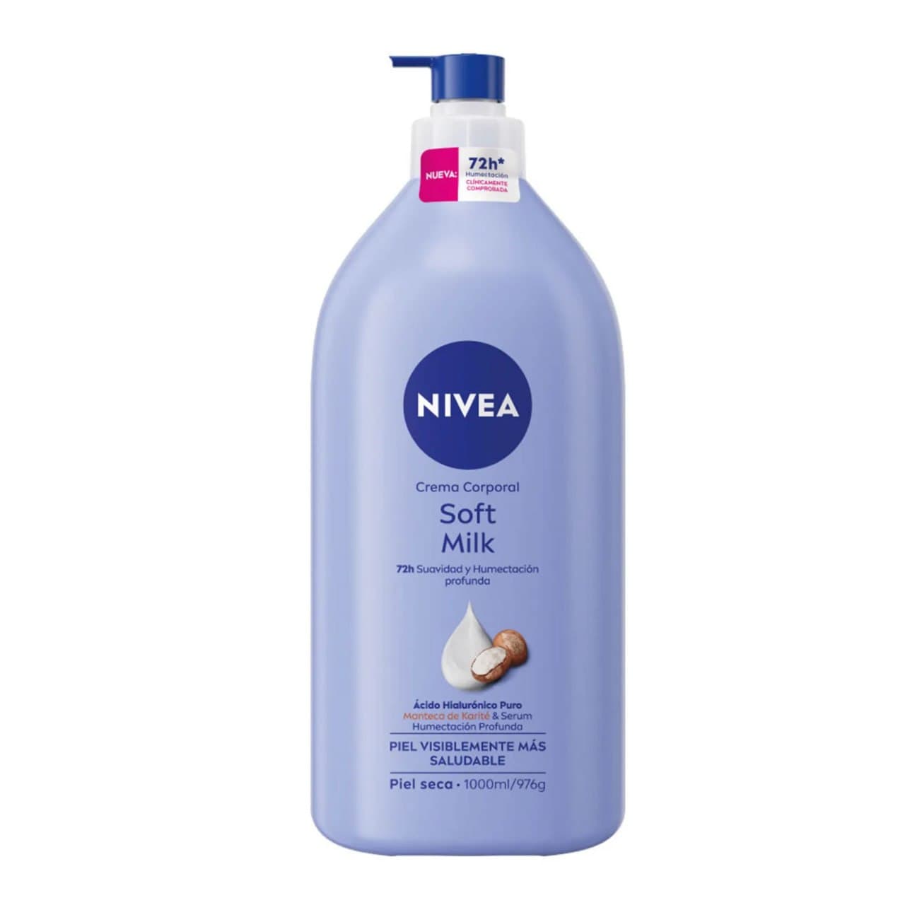 Crema Nivea Soft Milk Botella 1L