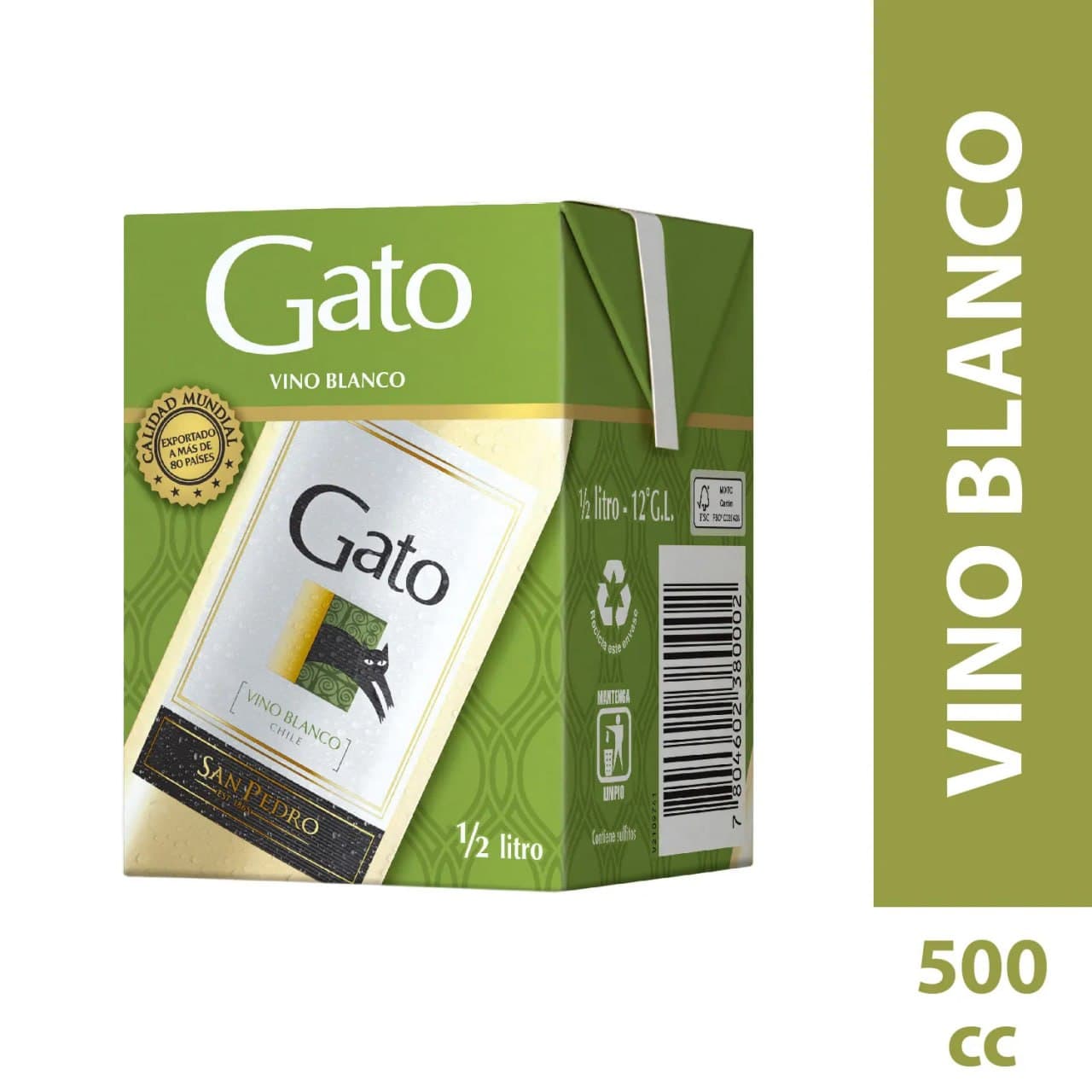 Vino Gato Blanco Caja 500Ml