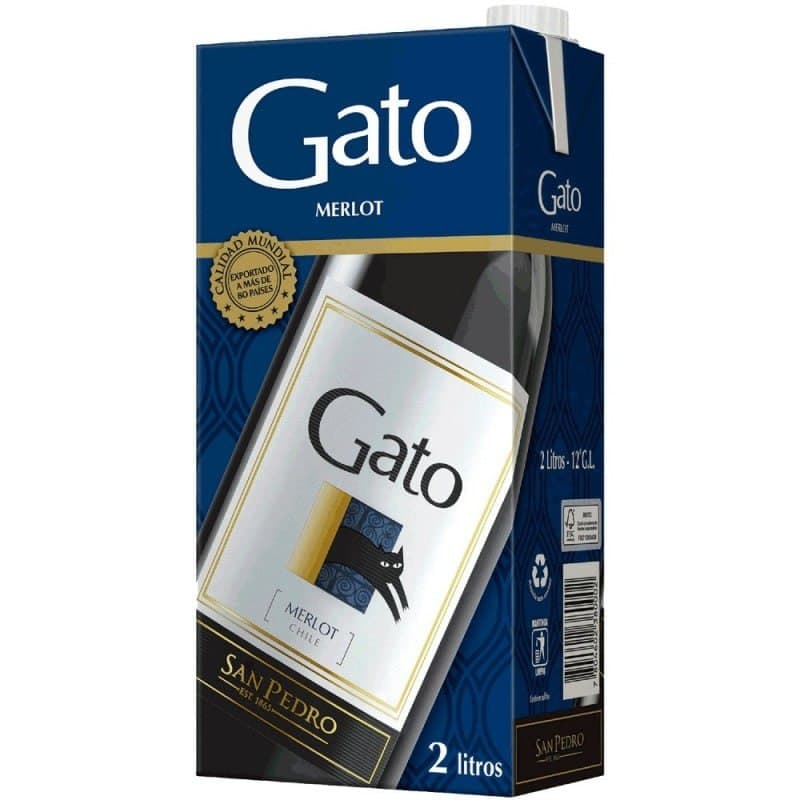 Vino Gato Merlot 2LTS Caja