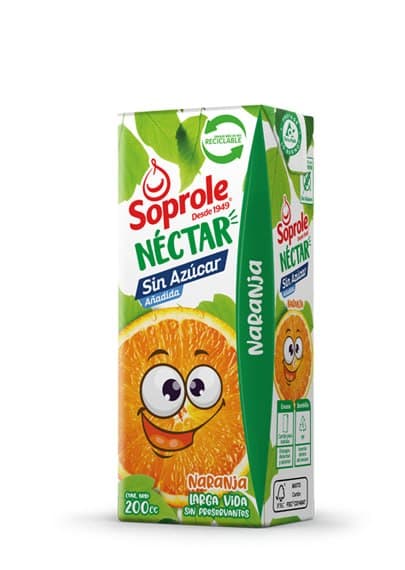 Nectar Bombillin 200 ml Naranja Soprole