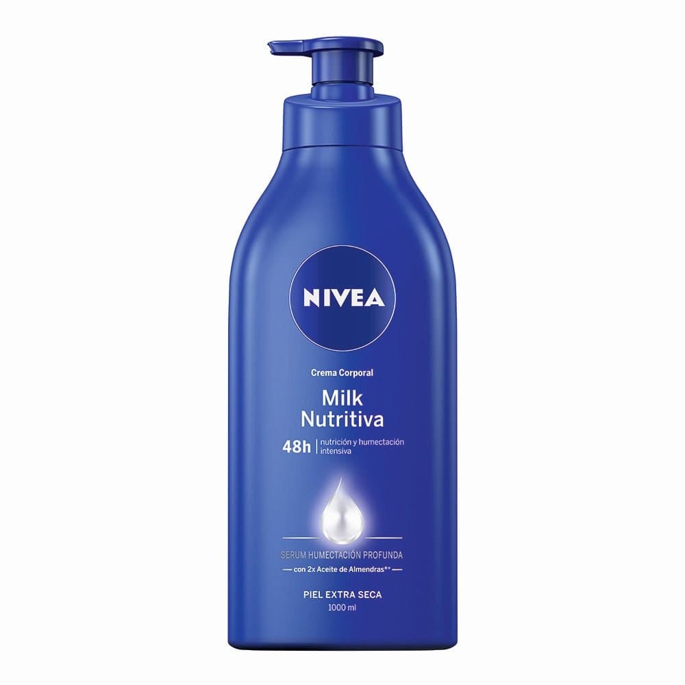Crema Nivea Milk Nutritiva Botella 1L