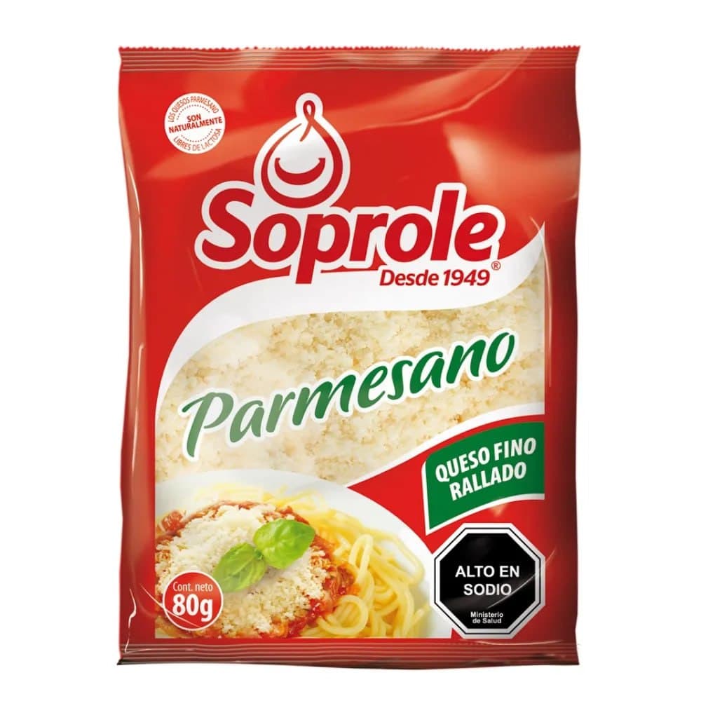 Queso Parmesano Soprole Rallado 80Grs